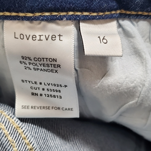 Loverver By Vervet Blue Skinny Jeans with Modern Fading - Sz 16 - Picture 4 of 4